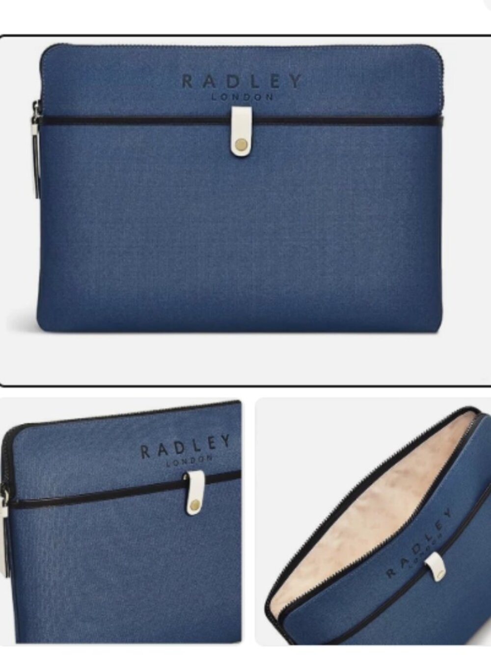 RADLEY London Addison Gardens Responsible Medium 10"x14" Laptop Case/Pouch Blue